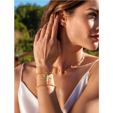 brazalete de plata dorada